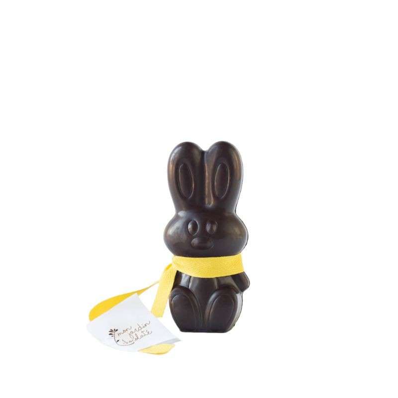 petit ami de pâques lapin noir figurine lapin en chocolat noir